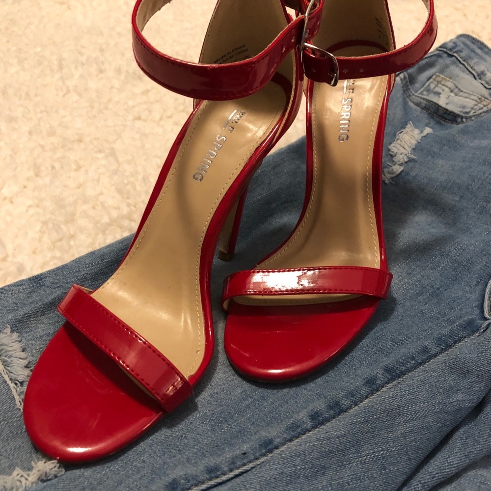 Call It Spring Red Heels Size 5 - image 6